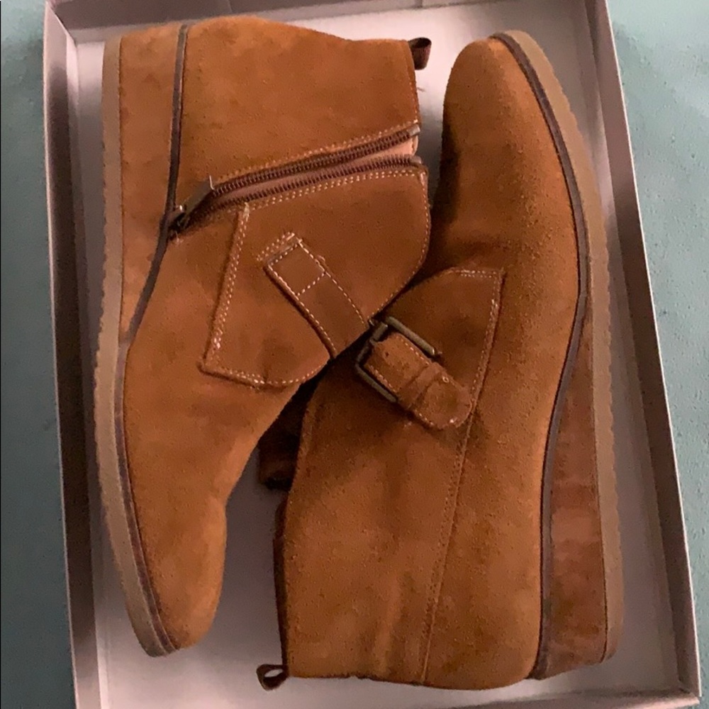Franco Sarto Brooke Suede Boot (Cognac LE)